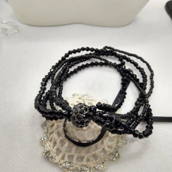 Gothic beaded stretch bracelet bunch - Picture 2 of 3